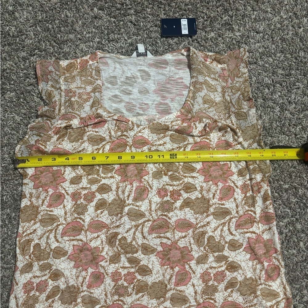 TOP of Lucky Brand Pink and Brown Floral very soft with a casual touch - Picture 6 of 8